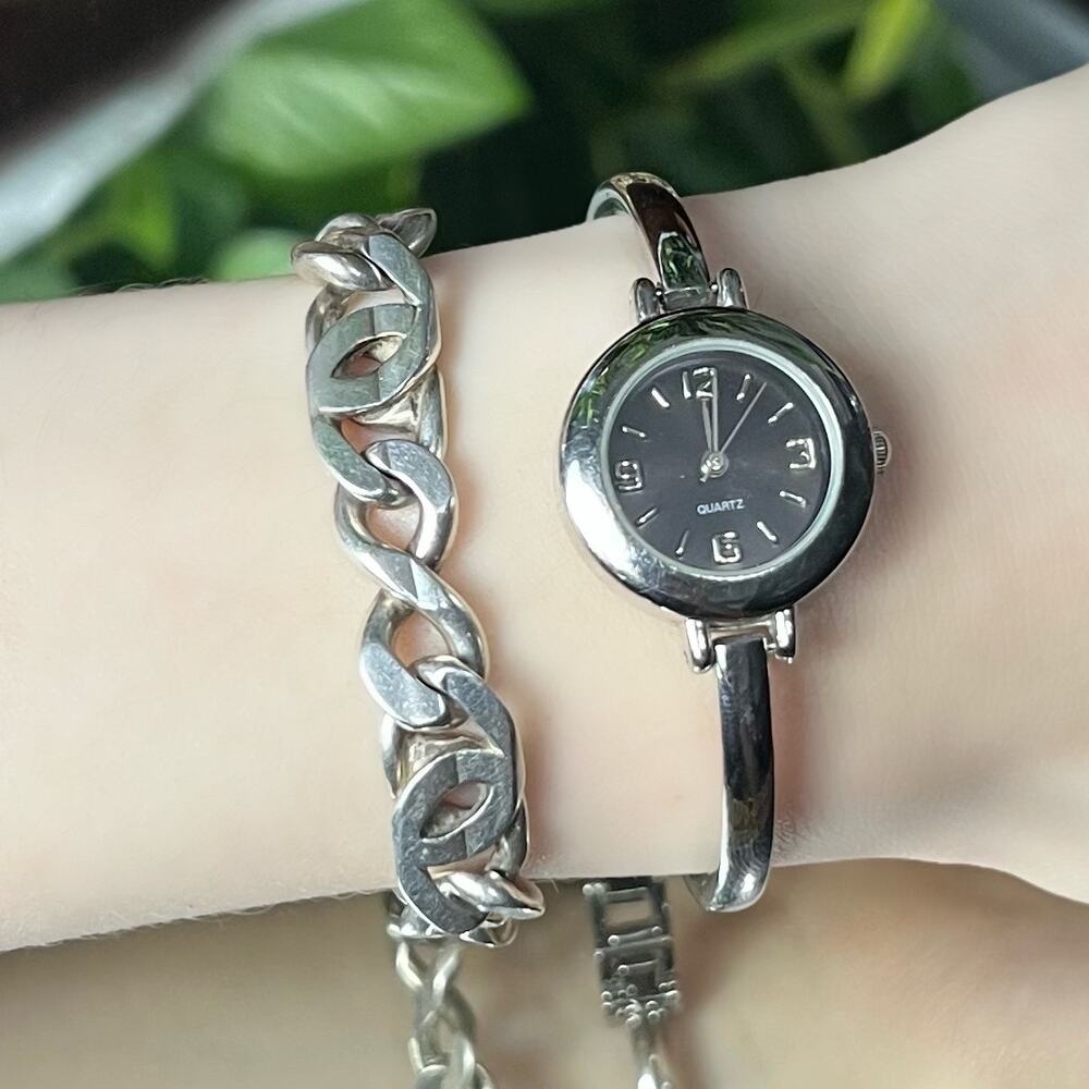 Silver Tone Old Money Aesthetic Watch